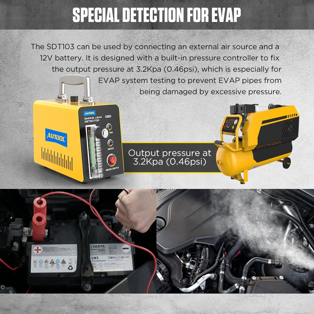 AUTOOL Car EVAP Smoke Machine Leak Tester, DC12V I193