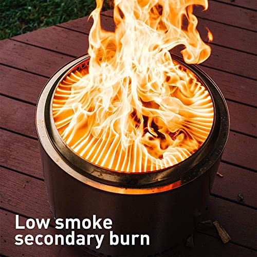 Solo Stove Ranger Cast Iron Wok Cooking Bundle 2.0 Portable Smokeless Fire Pit with Stand and Woktop A388150
