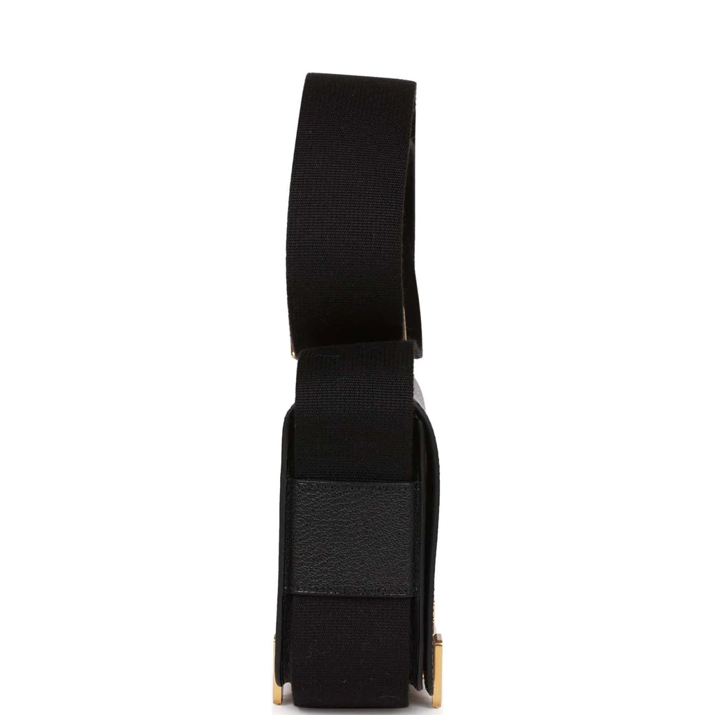 Black Chevre Gold Hardware Bag k7