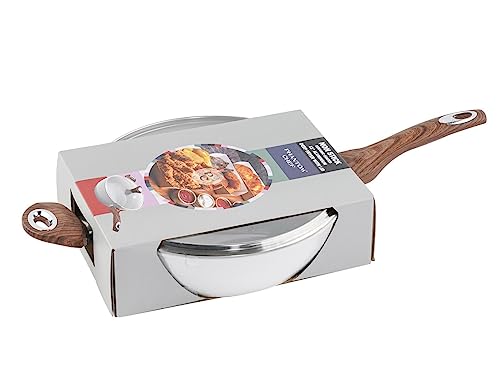 Phantom Chef 11" Deep Frypan 5 Qt Wok, Non-Stick Ceramic Coating, Navy X2103