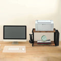 2-Tier Mobile Printer Stand Shelf with Storage Under Desk Printer Cart for Home