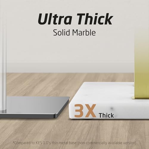 KES Standing Towel Rack for Bathroom with Marble Base, 2-Tier, SUS304 Stainless Steel C77812