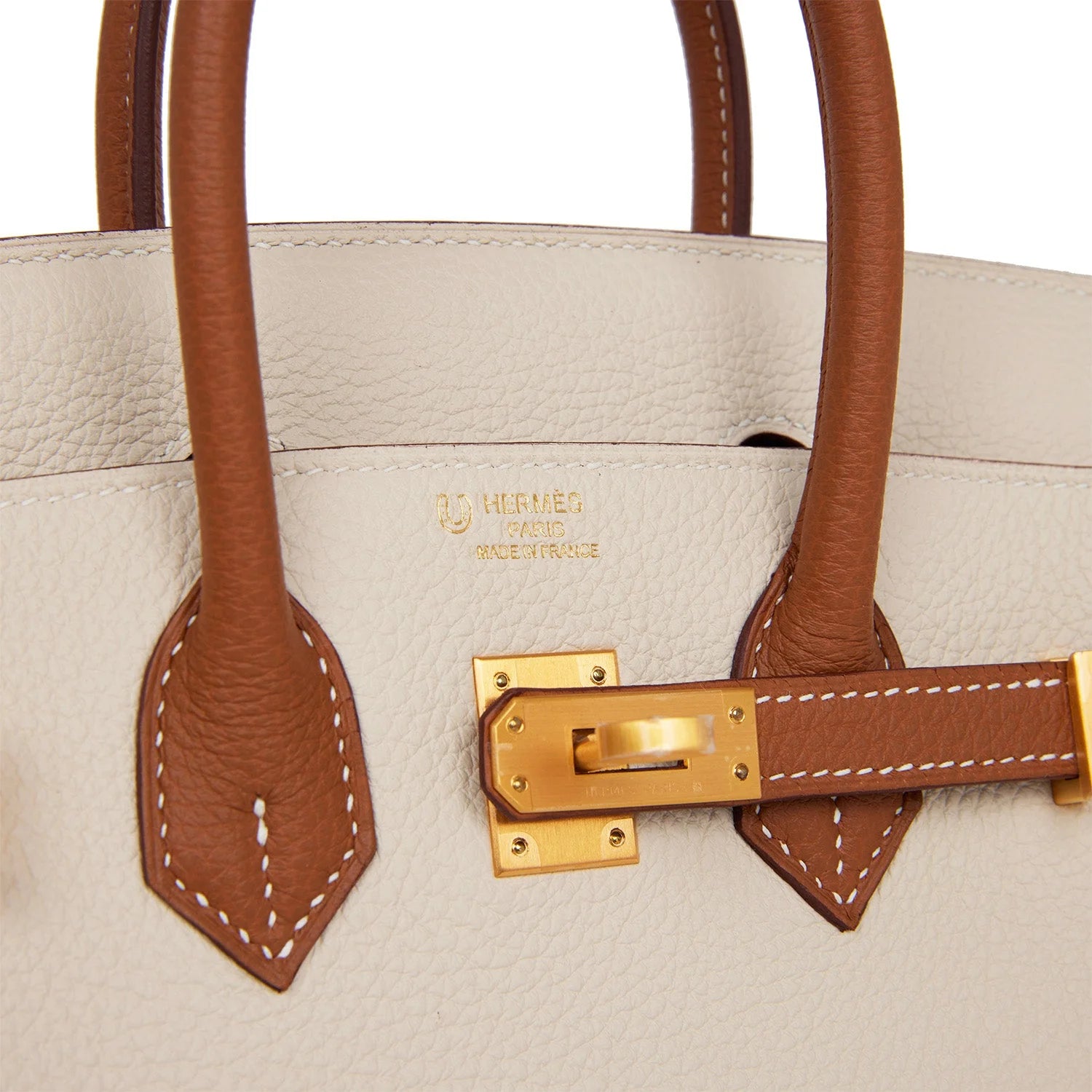 Birkin 25 Togo Leather Handbag Gold Hardware k7m